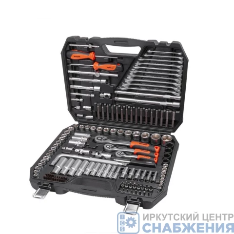 Набор инструмента, 6гр.1/4", 3/8", 1/2" пластик.кейс, 144пр. AV-011144  AV Steel