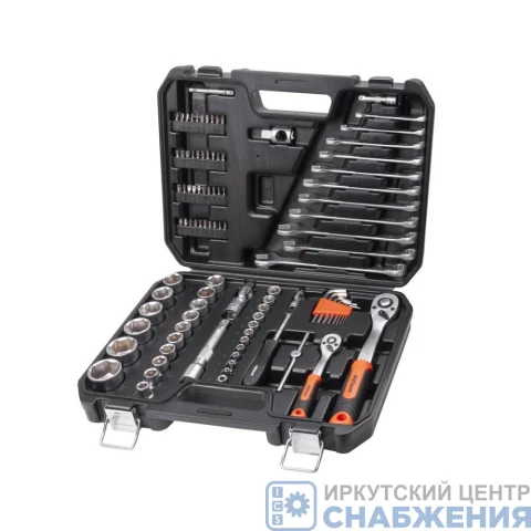 Набор инструмента, 6гр. 1/4", 1/2" пластик.кейс, 97пр.AV-011097 AV Steel