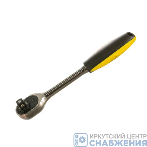 Ключ-трещотка 1/2", 45 зуб. L-260мм с прямой резиновой ручкой ЭВРИКА ER-21245